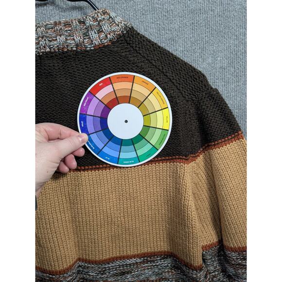 Vtg Gimbels Sweater Mens Medium Southwestern Aztec Graphic Print 70s 80s Knit - Picture 6 of 10